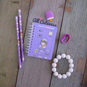 (NWOT) Small Journal Set with Beaded Bracelet - Easter Basket Fillers